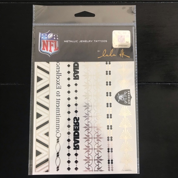 Raiders Lulu DK Metallic Jewelry Flash Tattoos - Picture 1 of 2
